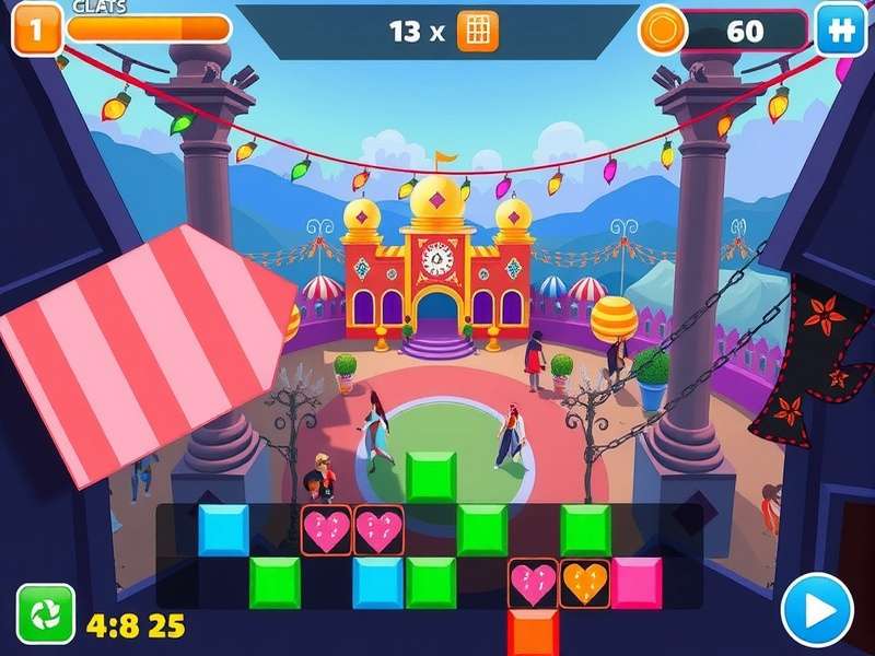 Fiesta Carnival Quest game screenshot showing colorful festival